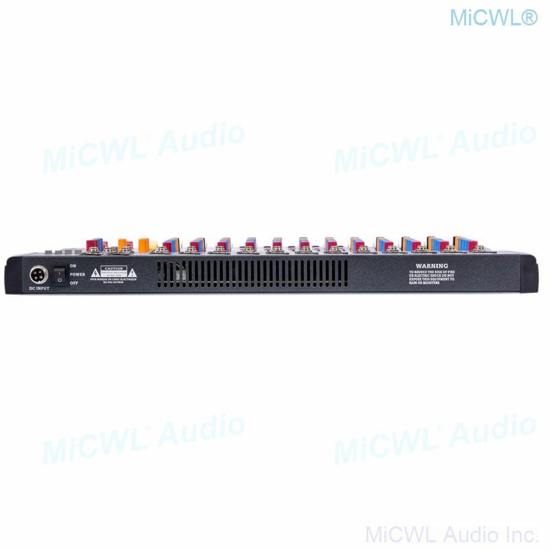 High Quality 8 Microphone Channel Bluetooth Mixing Console Sound Mixer with 48V USB DSP MiCWL CT800 - MiCWL Audio Inc