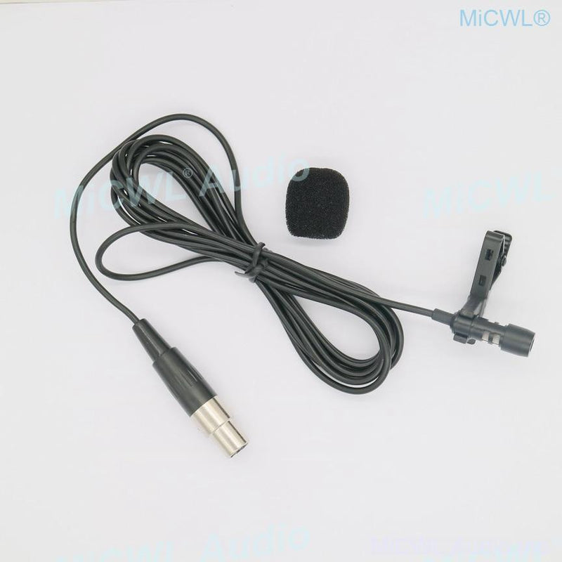 Black B787 Omnidirectional Uni-diectivity Tie Clips Lavalier Microphone For Shure SLX ULX PGX UT QLX GLX KCX Wireless BeltPack - MiCWL Audio Inc