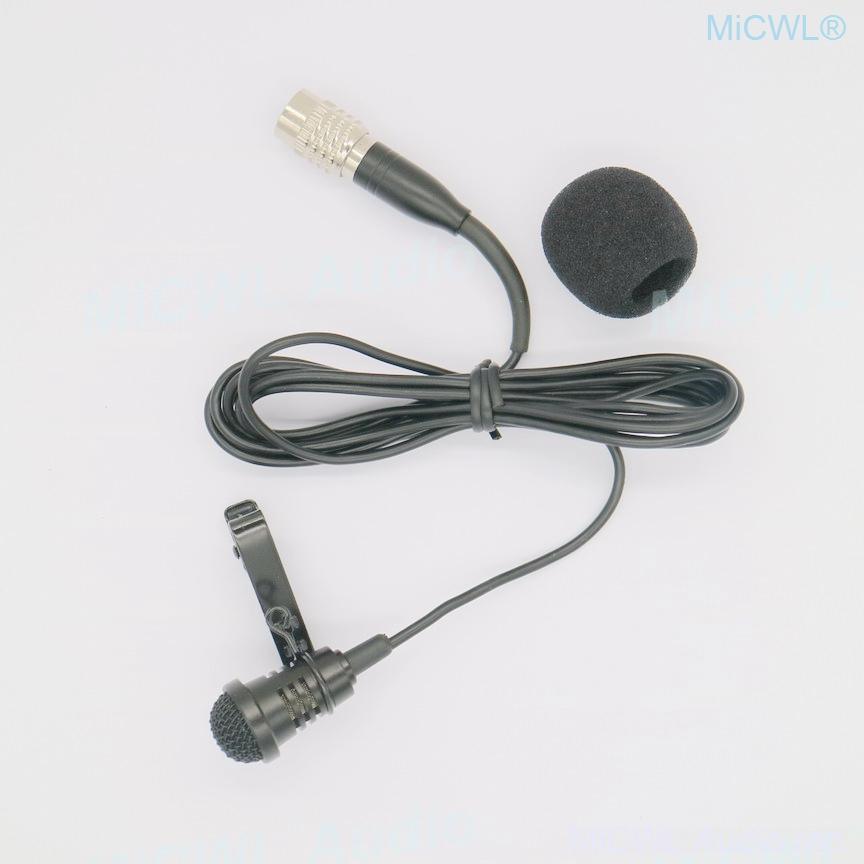 Pro 2m Wire Tie Clip Lapel Microphone Cardioid for Audio-Technica Lavalier Wireless Audio System mini Hirose 4Pin Lock - MiCWL Audio Inc