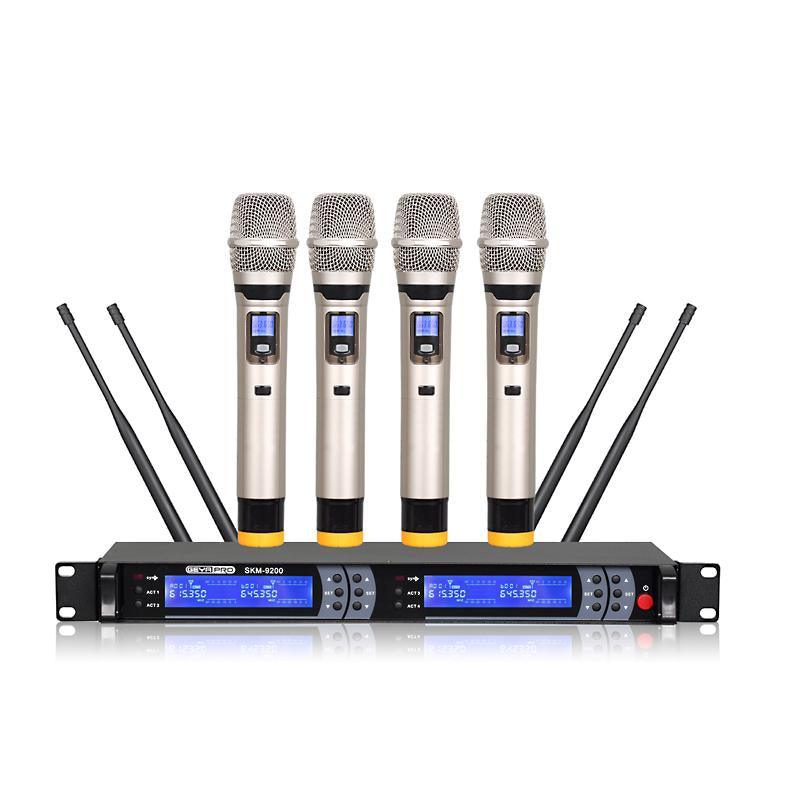 MiCWL SKM9200 4 Handheld Wireless Microphone System UHF DJ Karaoke Sing Mics - MiCWL Audio Inc