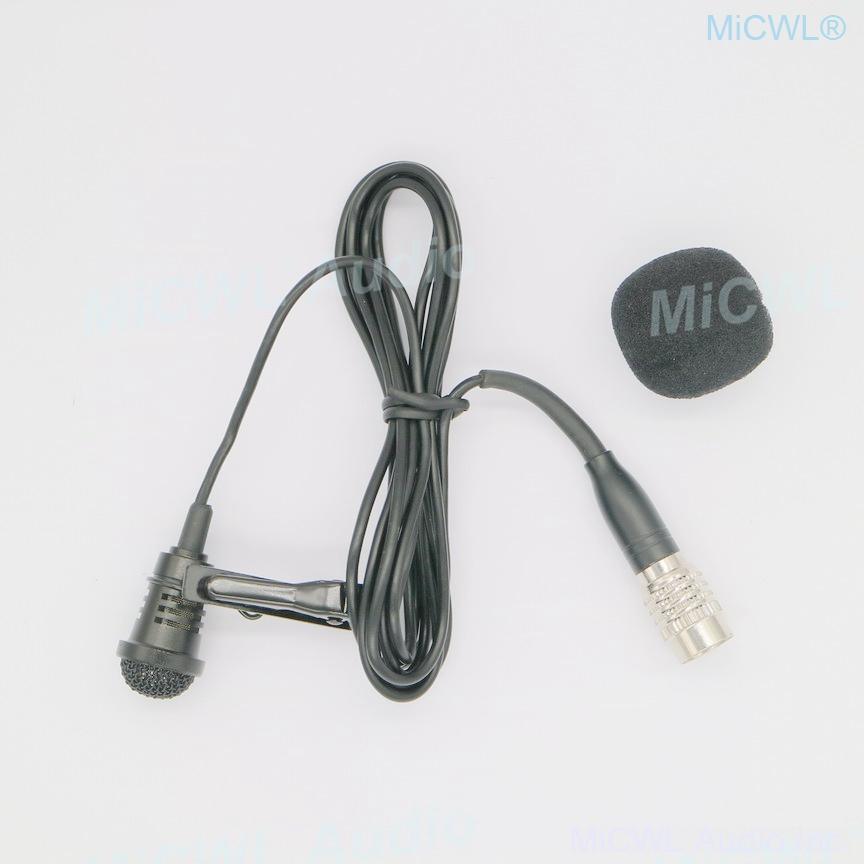 Pro 2m Wire Tie Clip Lapel Microphone Cardioid for Audio-Technica Lavalier Wireless Audio System mini Hirose 4Pin Lock - MiCWL Audio Inc