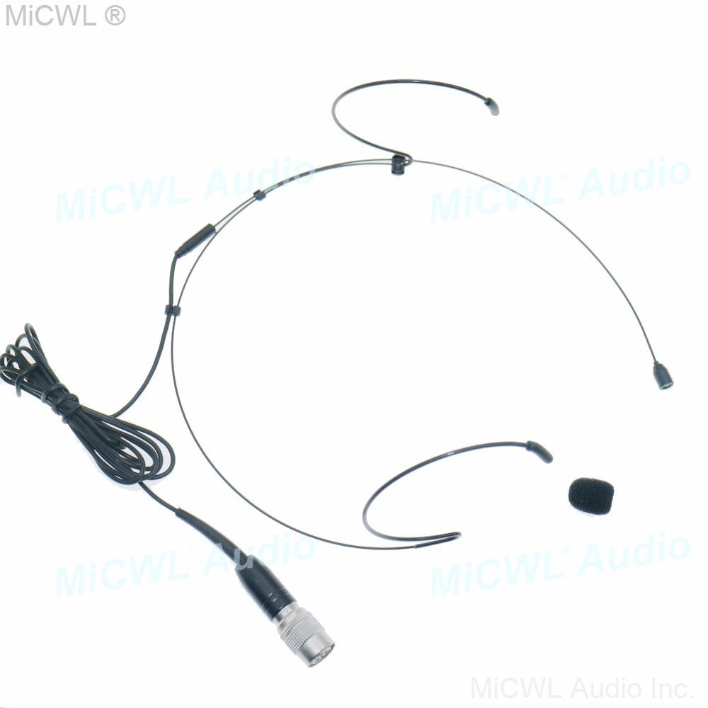 ATW2200 High Quality Headset Microphone For Audio Technica BeltPack Transmitter Black - MiCWL Audio Inc