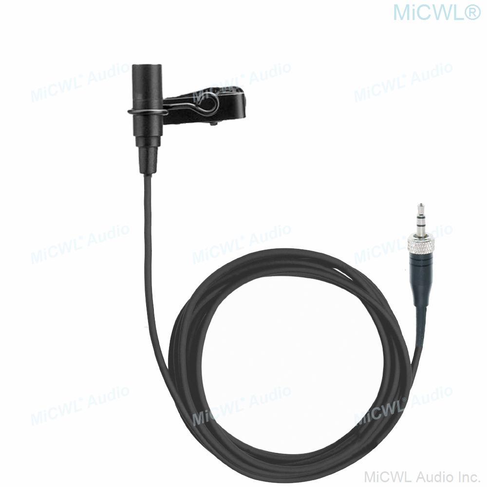 Black ME2 Tie Clip Lavalier Lapel Microphone for Sennheiser G2 G3 G4 MKE2 Clip-On Wireless System - MiCWL Audio Inc