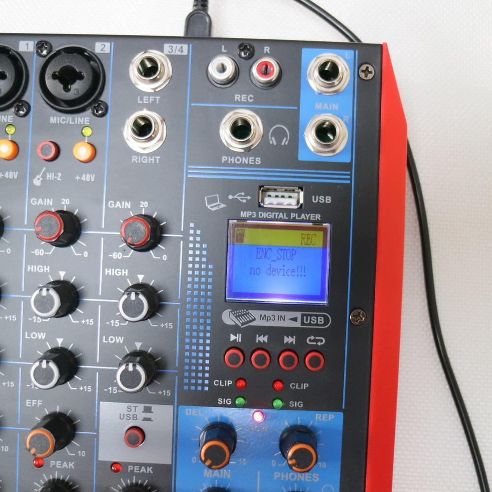 Professional Desktop Mini Mixer Sound Card Bluetooth USB Live Audio Mixing Console Connect Condenser Dynamic Microphone 48V LED - MiCWL Audio Inc