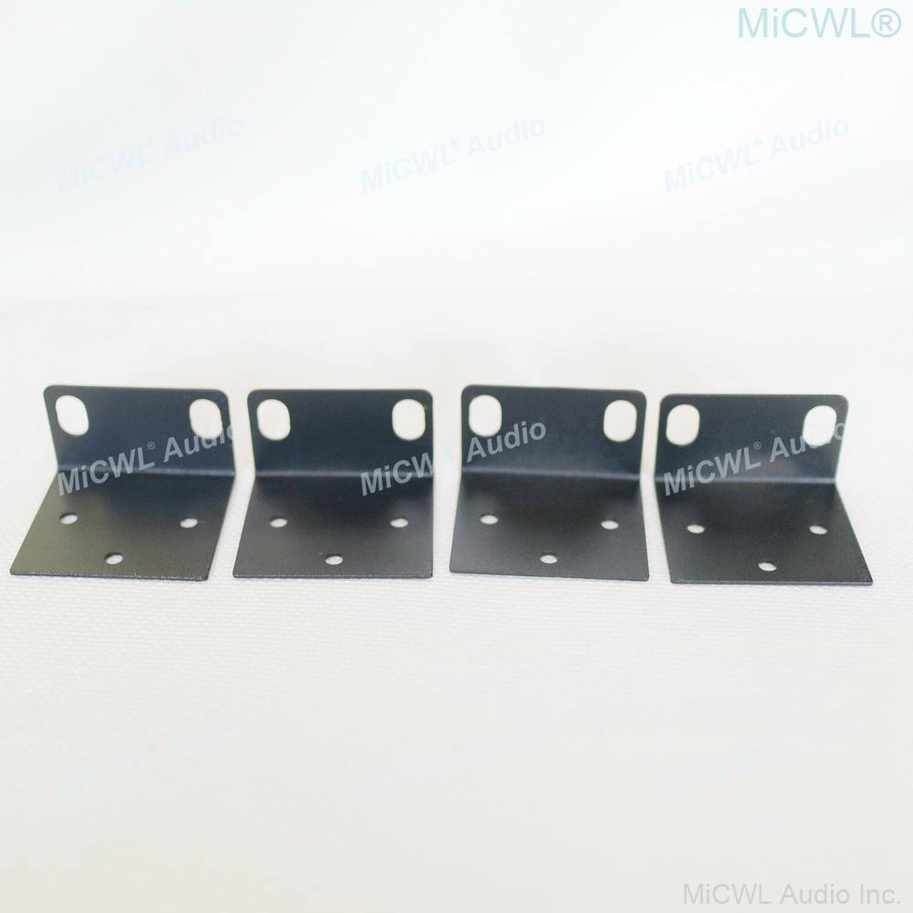 4 Pcs Strong Metal Rack Mount ear Mounting Jointing 16pcs Screw Cap For Frame Box 1U 19" Two Versions - MiCWL Audio Inc