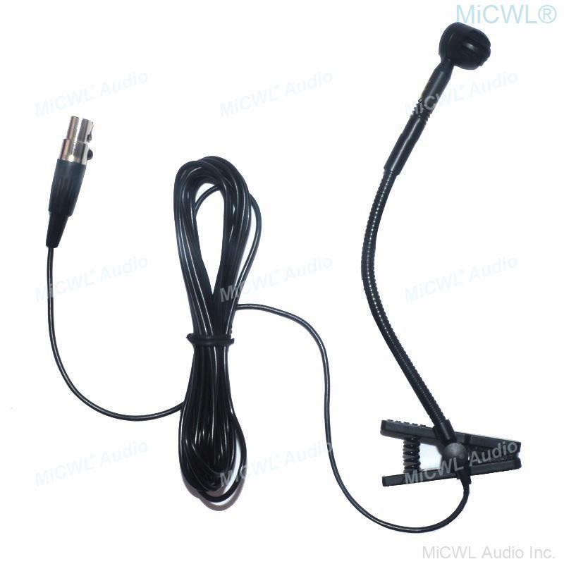 e908 Cardioid Music Instrument Gooseneck Microphone for Shure TA4F AKG Samson TA3F Wireless BeltPack Transmitter Mic Sets - MiCWL Audio Inc
