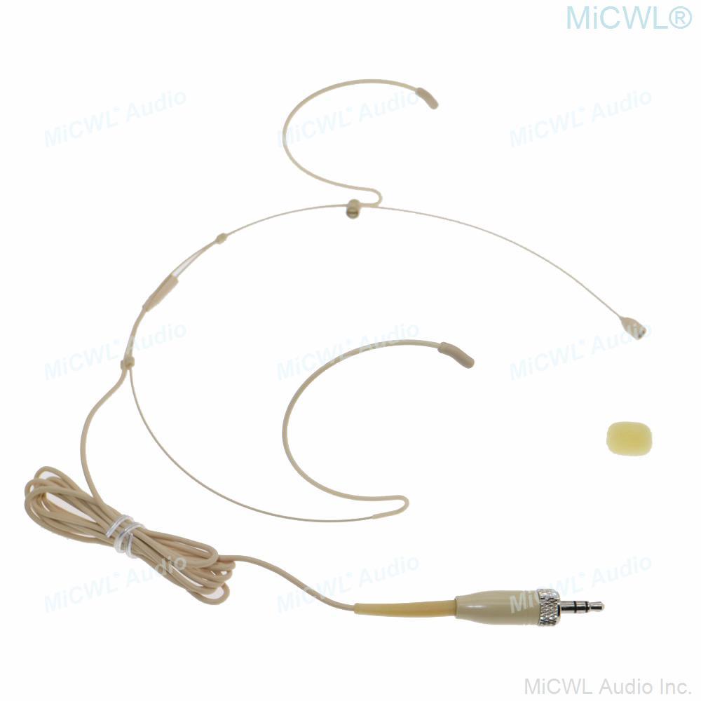 Skin Sing Speech Karaoke Headset Microphone For Sennheiser 3.5mm Lock Shure AKG 4Pin 3Pin MiPro Wireless BeltPack Transmitter - MiCWL Audio Inc