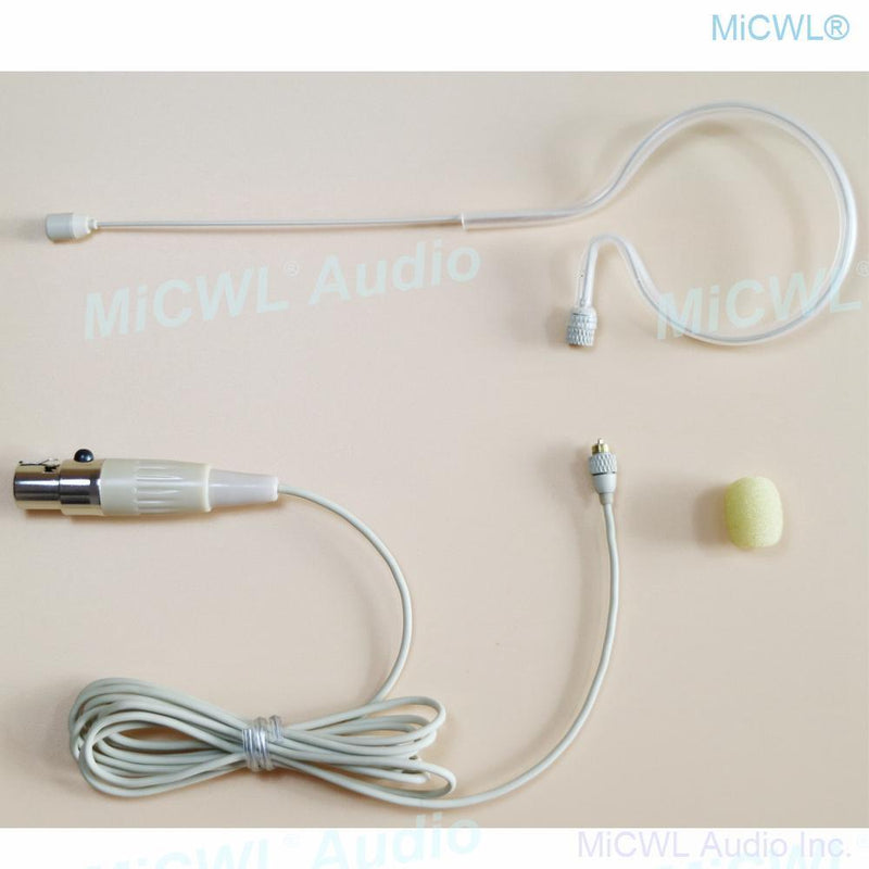 Replaceable Earset Headset Microphone for Shure ULXD SLX PGXD GLX QLXD Detachable Cable TA4F Mini Plug - MiCWL Audio Inc