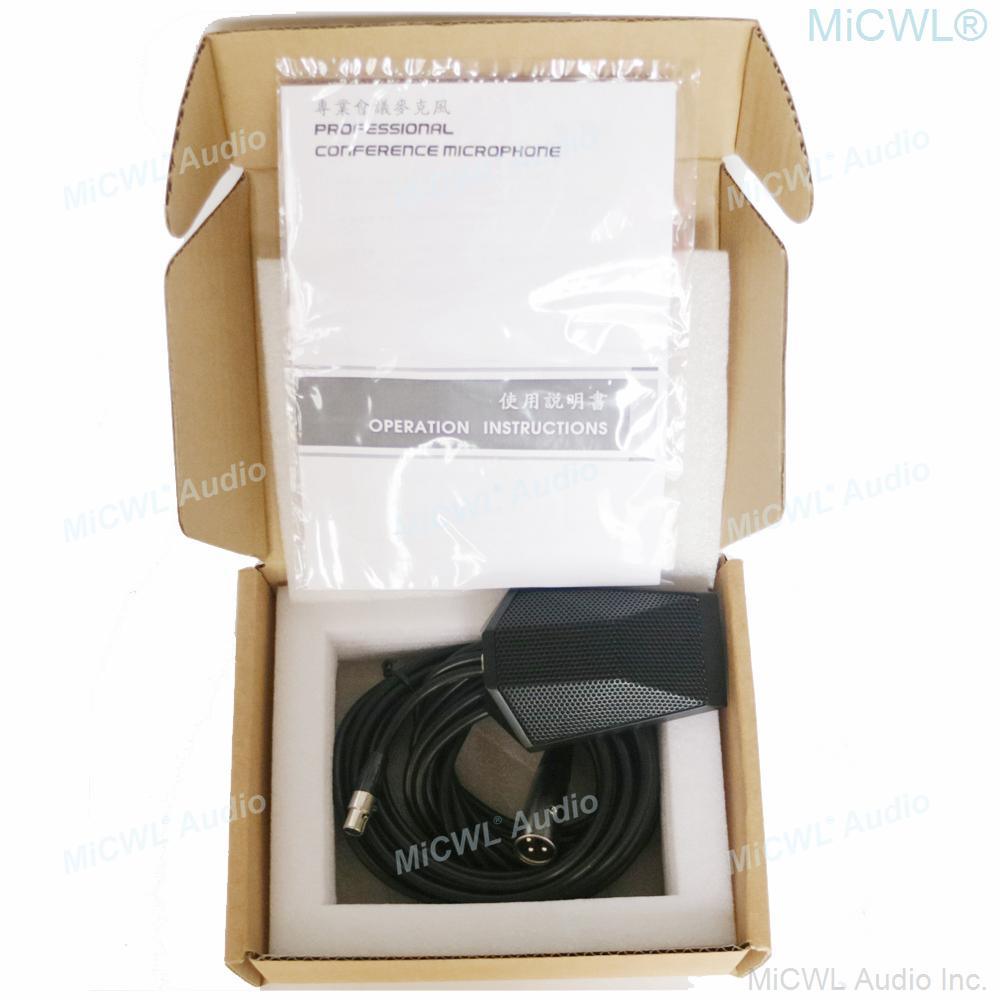 48V Phantom Power Boundary Microphone Desktop Interface XLR 3Pin Mic 8m cable for Mixer Conference speech Chat - MiCWL Audio Inc