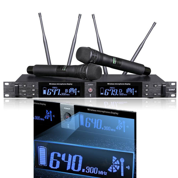 Pro QLXD Bigger LED Screen UHF Wireless Dual KSM8 Microphone System High Quality SKM9000 Beta58 Headset Audio Microfones - MiCWL Audio Inc