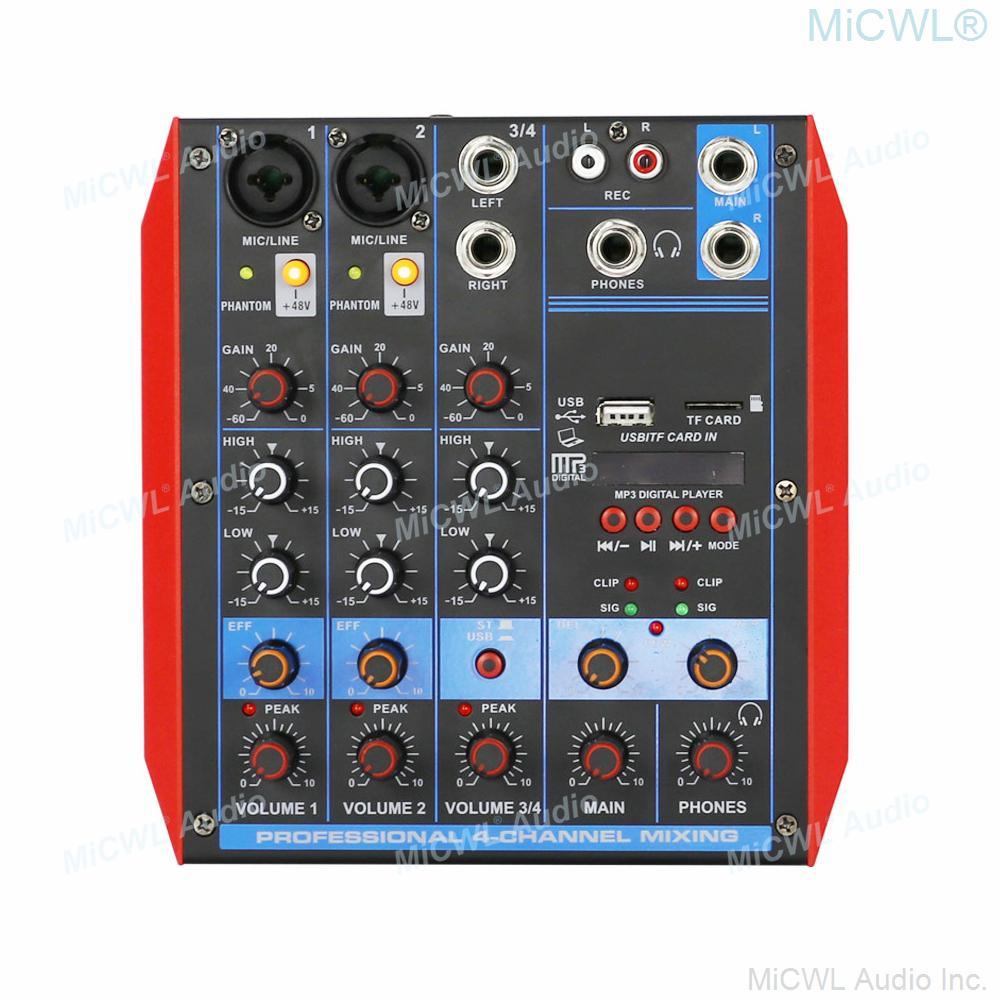 Professional 4-Channel Mixing Bluetooth Mixing Console Audio Mixer PC Laptop Network Live Recording Device - MiCWL Audio Inc