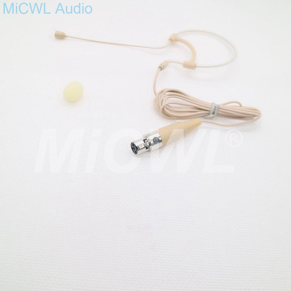 Single Hook Ear Microphone Omni-directional Head Worn Condenser Earphones For Shure Wireless System Stage Performance - MiCWL Audio Inc