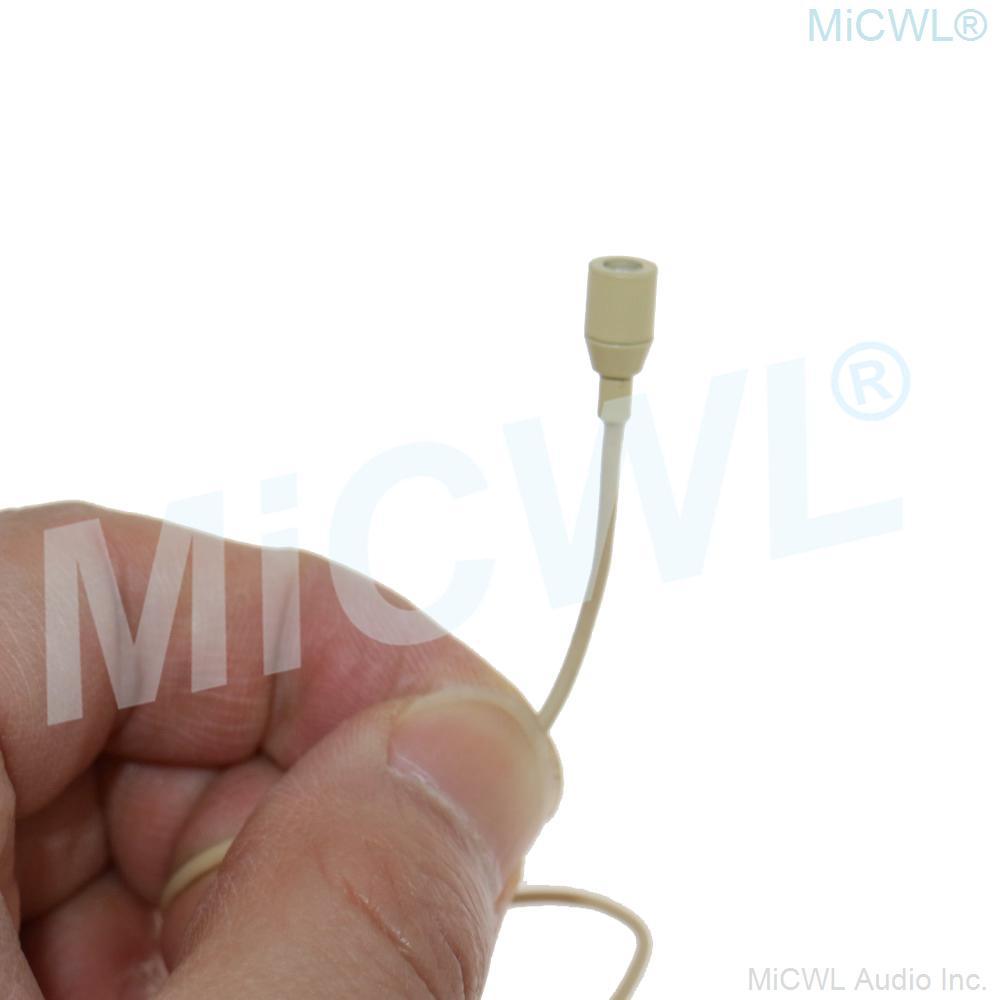 Mini 3Pin XLR Tie Clip Lavalier Microphone for AKG Samson Gemini Wireless TA3F Beige - MiCWL Audio Inc