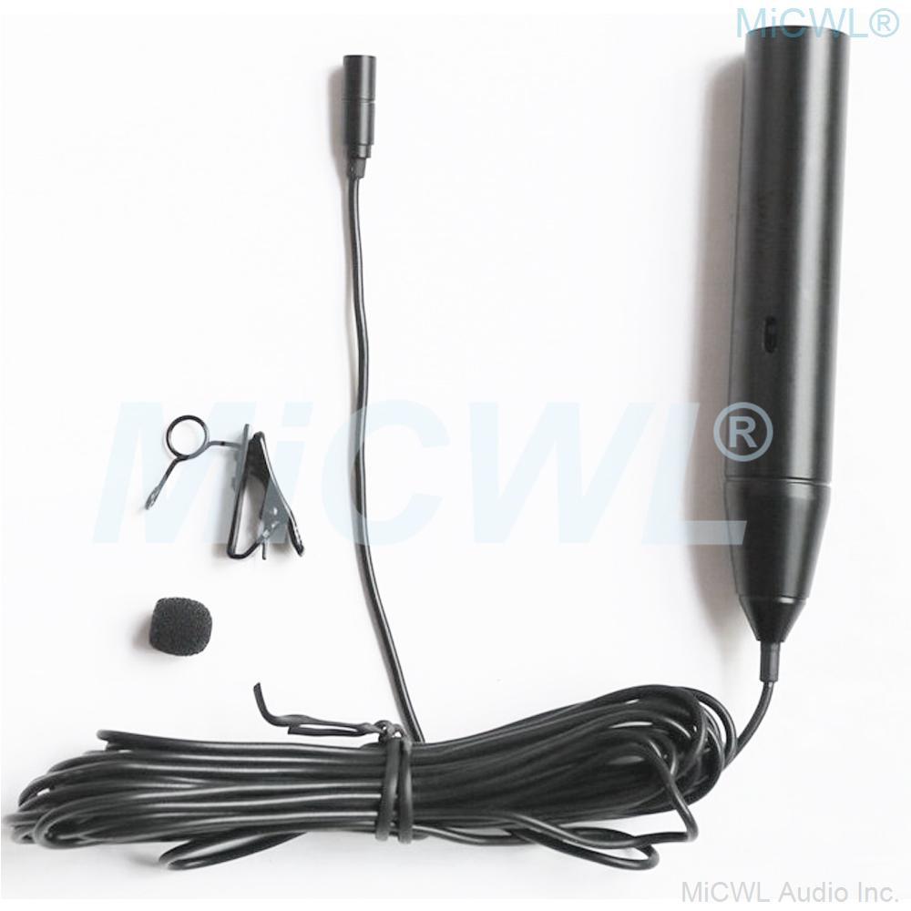 48V Phantom Power Omni-Directional XLR Lavalier Lapel Microphone for Canon Sony Panasonic Camcorders Zoom Tascam 5m 15m Cable - MiCWL Audio Inc