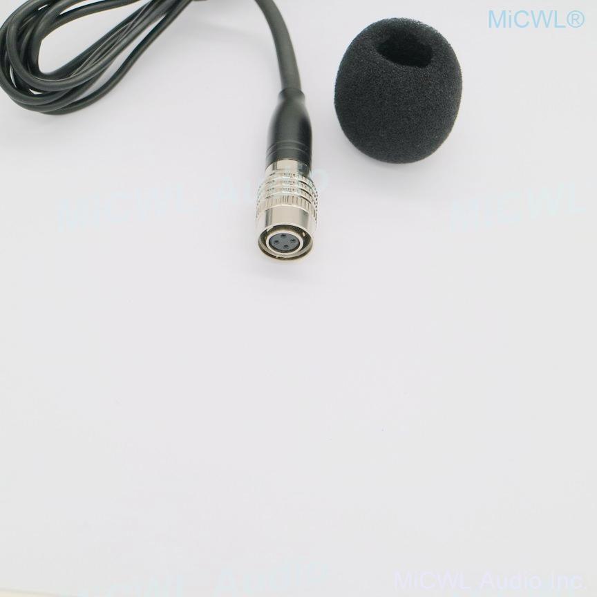 Pro 2m Wire Tie Clip Lapel Microphone Cardioid for Audio-Technica Lavalier Wireless Audio System mini Hirose 4Pin Lock - MiCWL Audio Inc