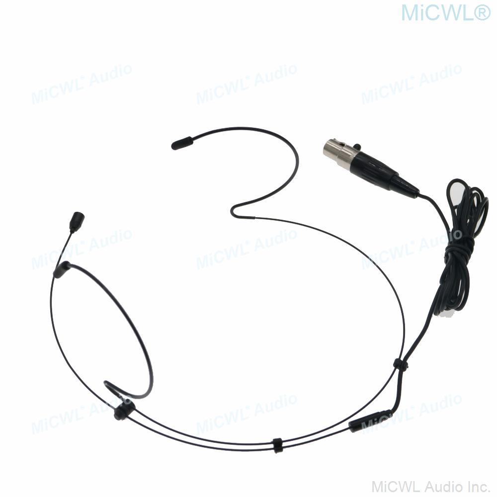 Black Sing Speech Headset Karaoke Microphone For Shure MiPro AKG 4Pin 3Pin Sennheiser 3.5mm Lock Wireless BodyPack Transmitter - MiCWL Audio Inc