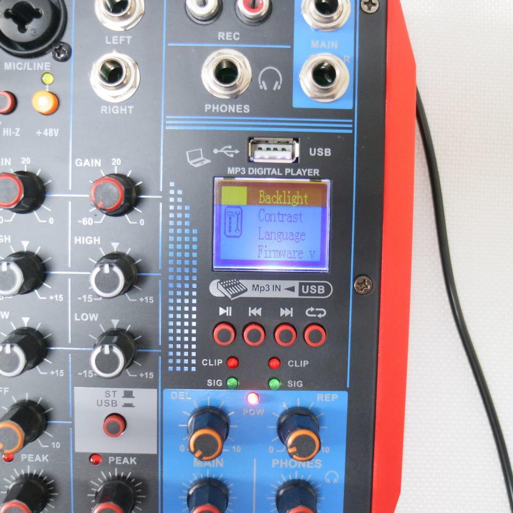 Professional Desktop Mini Mixer Sound Card Bluetooth USB Live Audio Mixing Console Connect Condenser Dynamic Microphone 48V LED - MiCWL Audio Inc