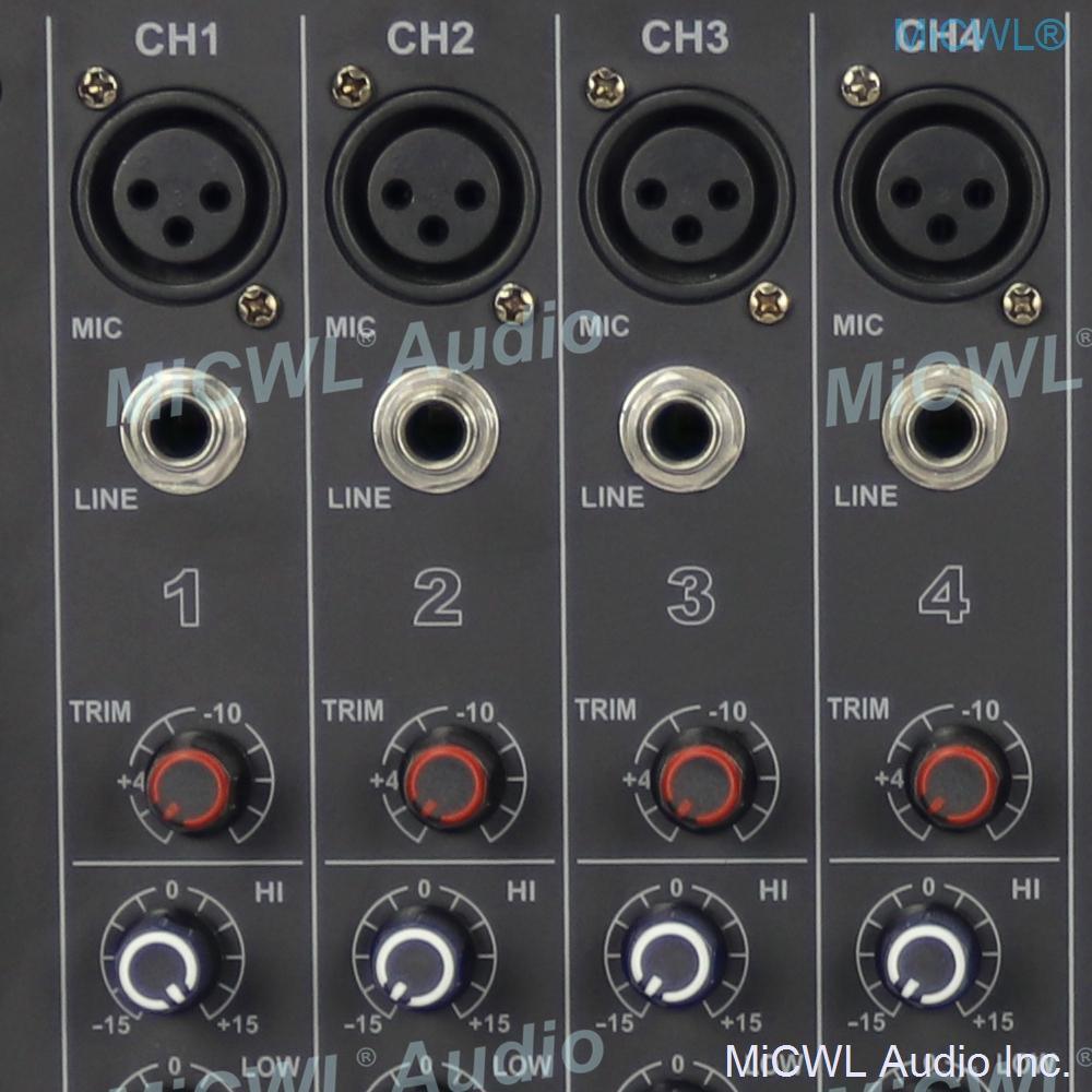 New Generation 800W Bluetooth Audio Mixer Mixing Console 4 Channel Sound Karaoke Music Live 2 Channel Power Amplifier Mixer - MiCWL Audio Inc