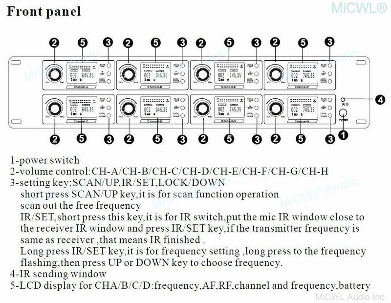 MiX800 Mute Button Digital Wireless 8 Table Gooseneck Microphone Discussion Conference System Company Government Meeting Room