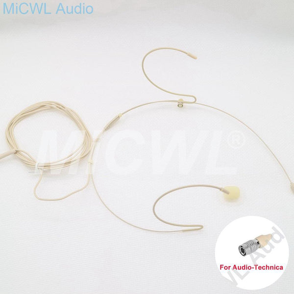 Pro Headworn Microphone Omni-directional Beige Headset Microphone For Audio Technica System Bodypack OM40-20 - MiCWL Audio Inc