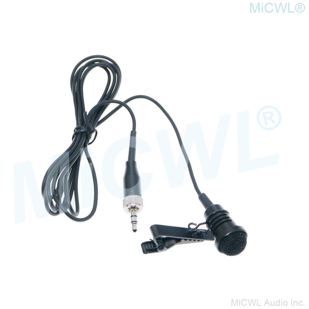 Lavalier Lapel Cardioid Audio Microphone for Sennheiser ew100 ew300 ew500 G1 G2 G3 G4 Wireless Tie Clips Mics 2m wire - MiCWL Audio Inc
