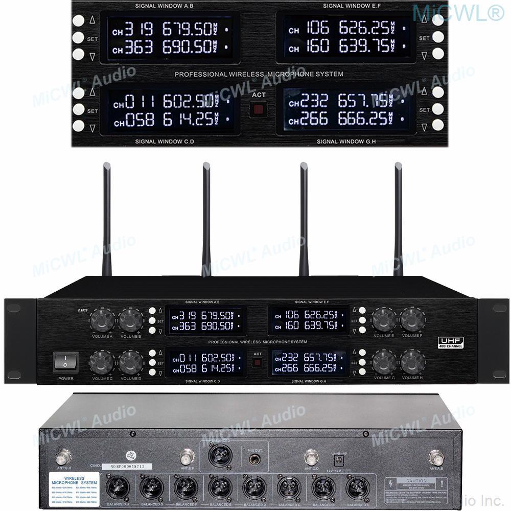 MiCWL Audio 400 Channel Top Conference Wireless Microphone 8 Desktop Gooseneck Meeting System 8 Table Mics - MiCWL Audio Inc