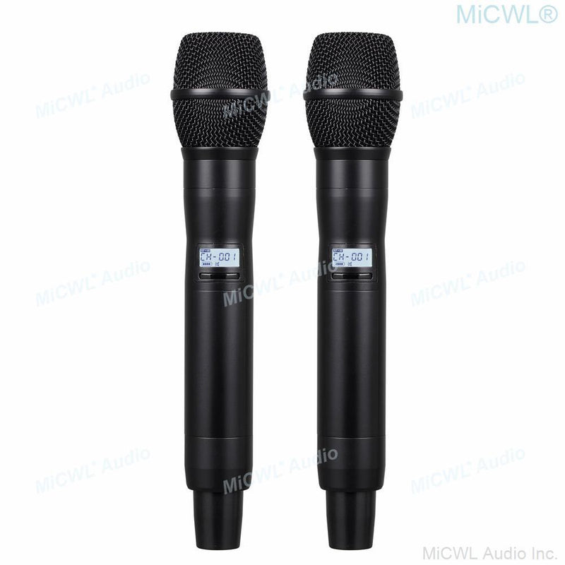 Advanced ULXD4 Dual Channel UHF Karaoke Wireless Microphone System 4 Antenna True Diversity ULXD4D 2 Dynamic Handheld Mics - MiCWL Audio Inc