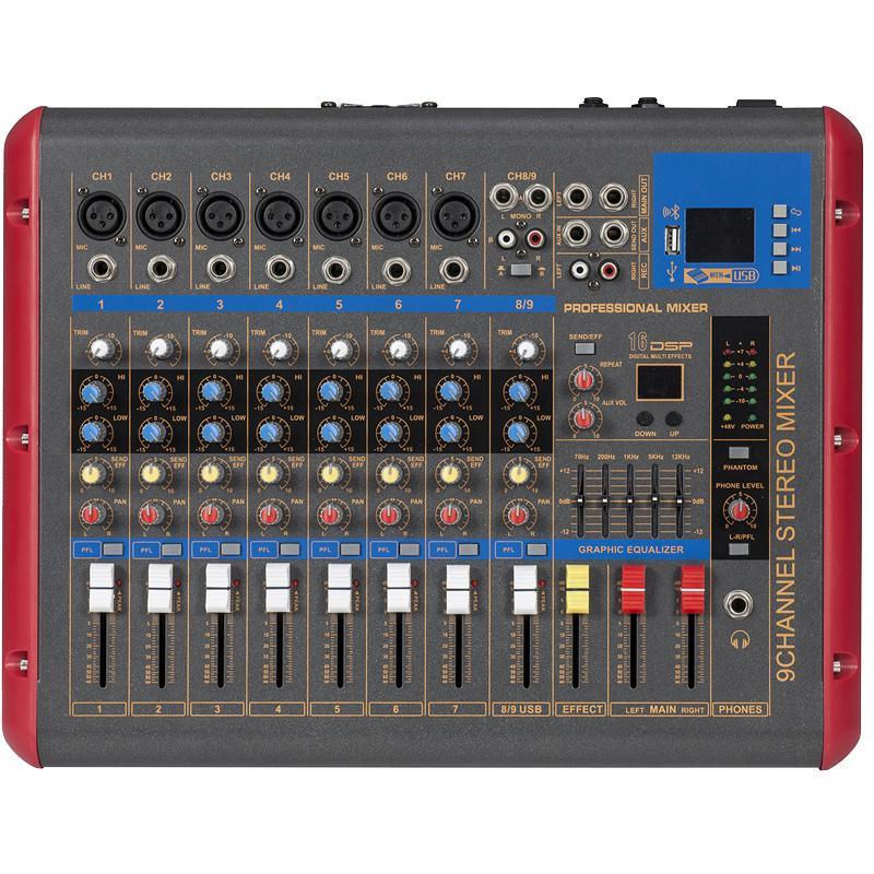 High-Class Stage KTV Home DJ Karaoke Microphone 5200W Digital Power Amplifier 9 Channel Mixer Console Audio Effects Processor - MiCWL Audio Inc