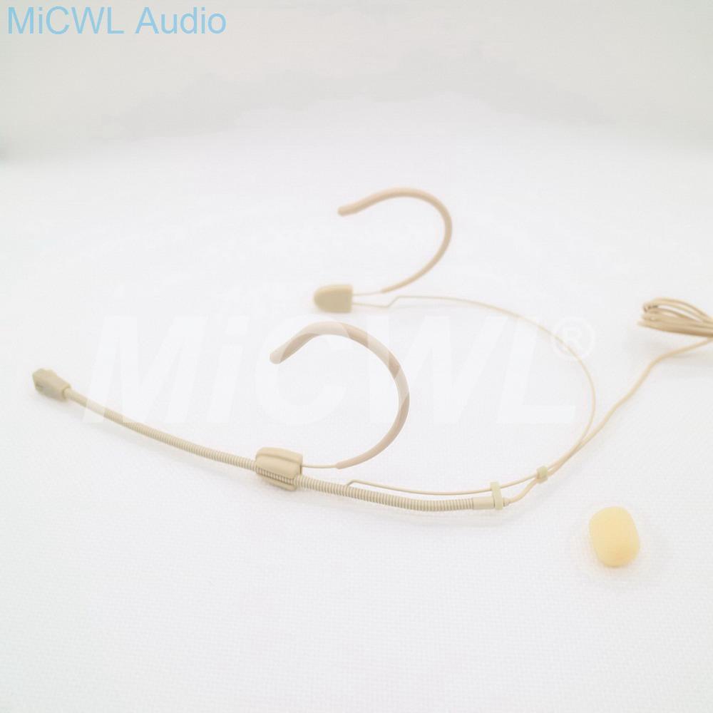 Dual Hool Headworn Microphone New Omni-directional Headset Microphone For Audio Technica Wireless System Bodypack Transmitter - MiCWL Audio Inc