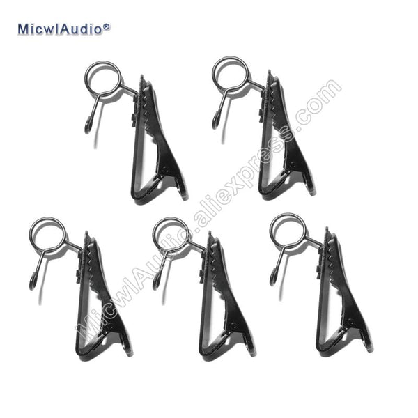 Spare Replaceable Metal clip Mic clips for Sennheiser ME2 (6-7mm) Sony V1 D11 Lavalier Lapel Microphones 5pcs