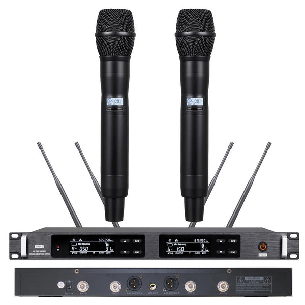 Hot Sale High-End UR24D UHF True Diversity Dual Beta87 Handheld Digital Wireless Karaoke Microphone System 500M Range - MiCWL Audio Inc