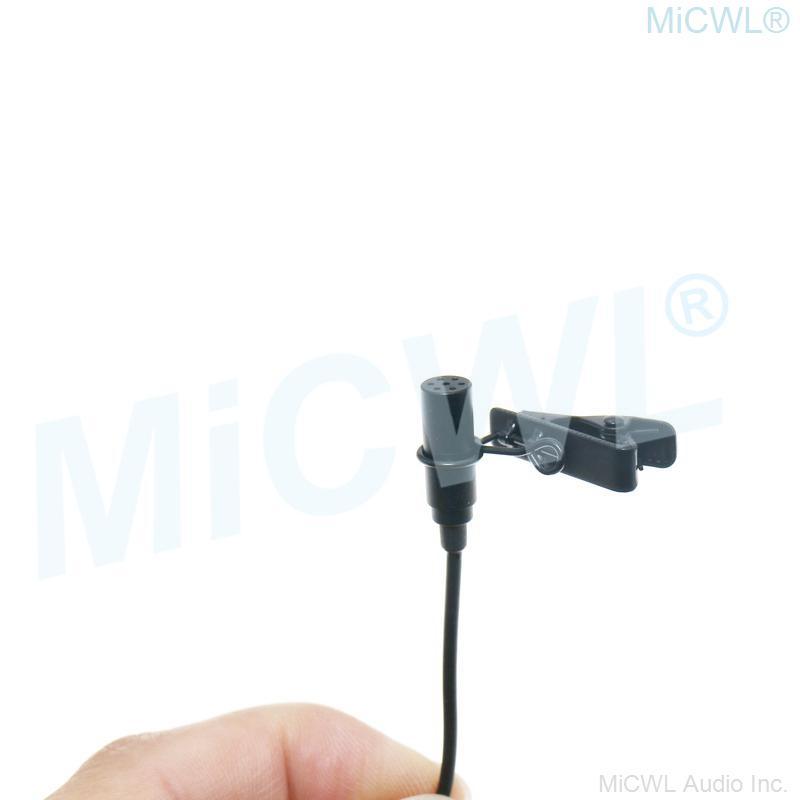 Tie Clip Lavalier Microphone XLR 4Pin 48V Phantom Power 5m Cable - MiCWL Audio Inc
