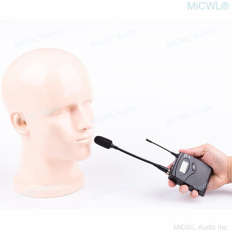 Portable Gooseneck Interview Music Instrument Cardioid Microphone For Sennheiser BodyPack Transmitter - MiCWL Audio Inc