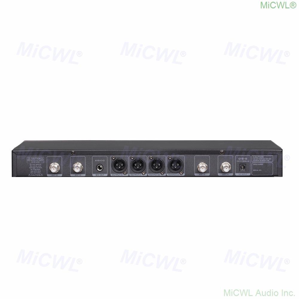 MiCWL SKM9000 Audio Wireless Microphone System 4 SKM 9000 Professional UHF Frequency Adjustable 4 Antenna 200m Receiver - MiCWL Audio Inc