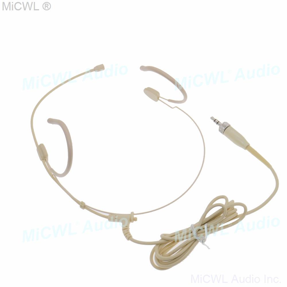 Left right Wearing Headset Microphone For Sennheiser EM100 G3 G4 G5 Wireless BeltPack Mike Audio System - MiCWL Audio Inc