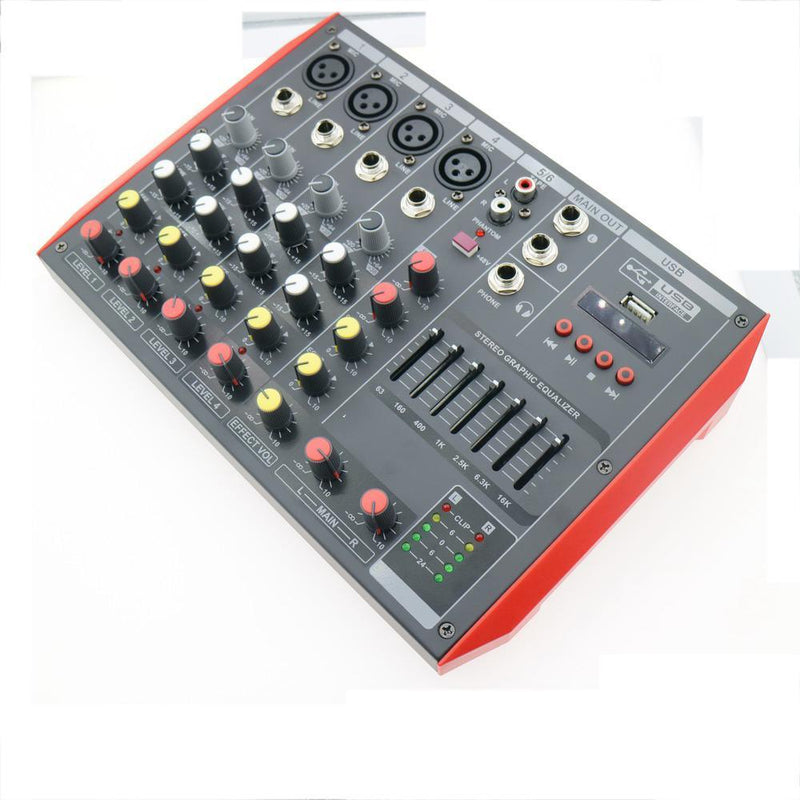 Bluetooth Audio Mixer 6-Input 2-Bus a Stereo 6 Channel Microphones Mixing Console MiCWL MG6 - MiCWL Audio Inc