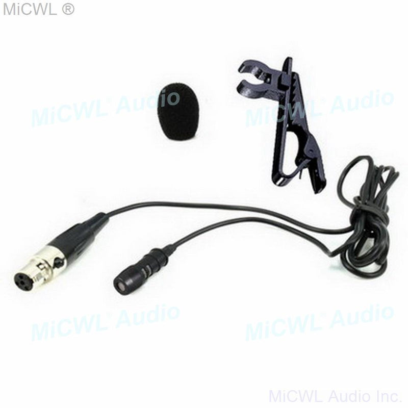 MiCWL T60 Best Tie Clip-On Lavalier Microphone For Sennheiser Shure AKG Audio-Technica MiPro Samson Wireless System 2m Cable - MiCWL Audio Inc