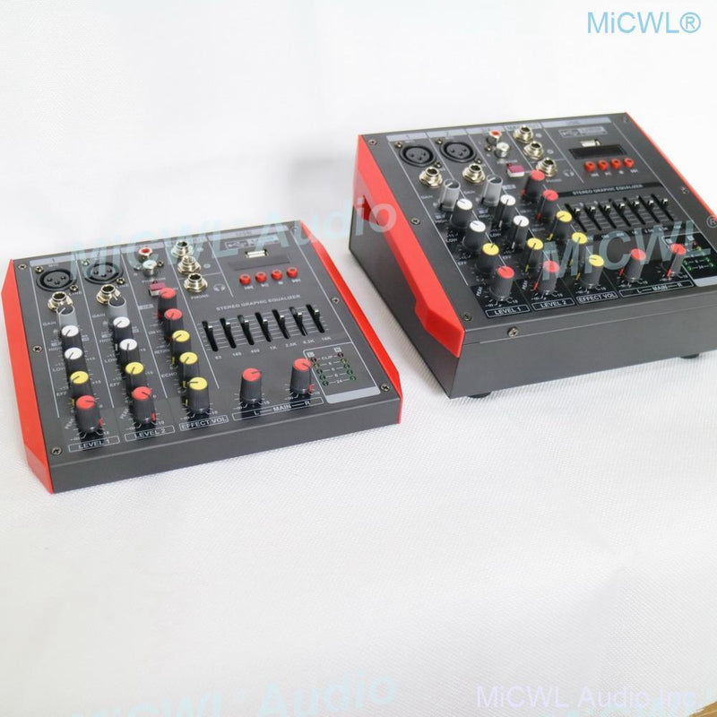 MG4 400W Power Mixer 4 Channel Mixing Console 2x200W Power Amplifier Karaoke Music Live Mixer 2 Channel AMP Bluetooth 48V - MiCWL Audio Inc