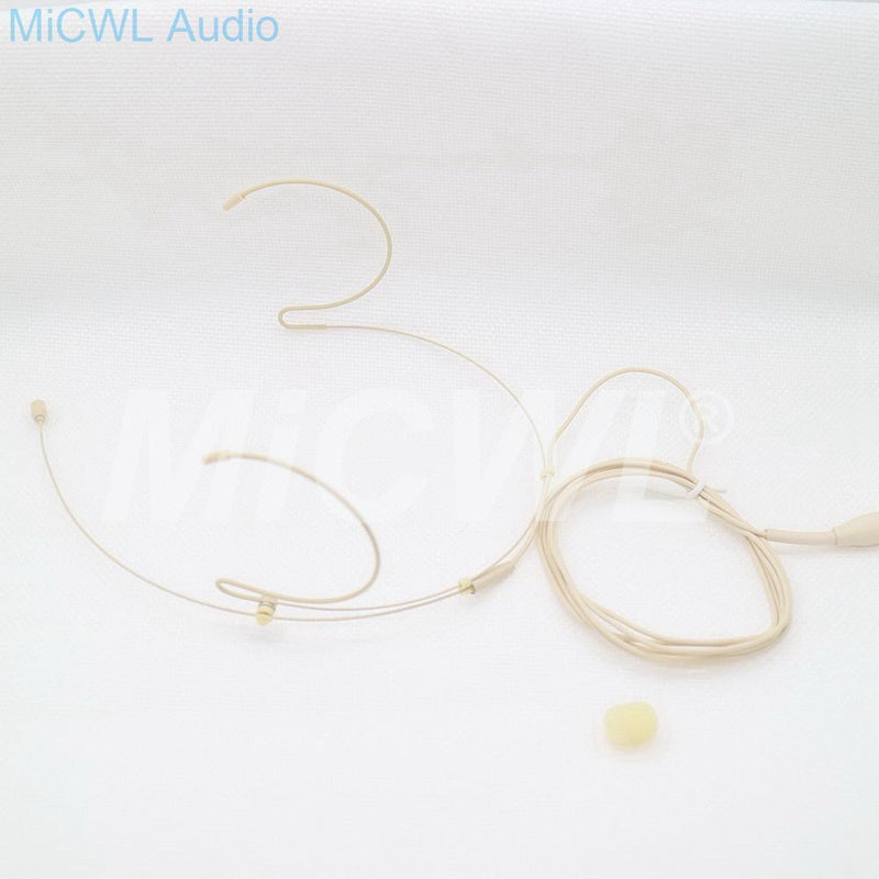 Pro Headworn Microphone Omni-directional Beige Headset Microphone For Sennheiser System Bodypack - MiCWL Audio Inc