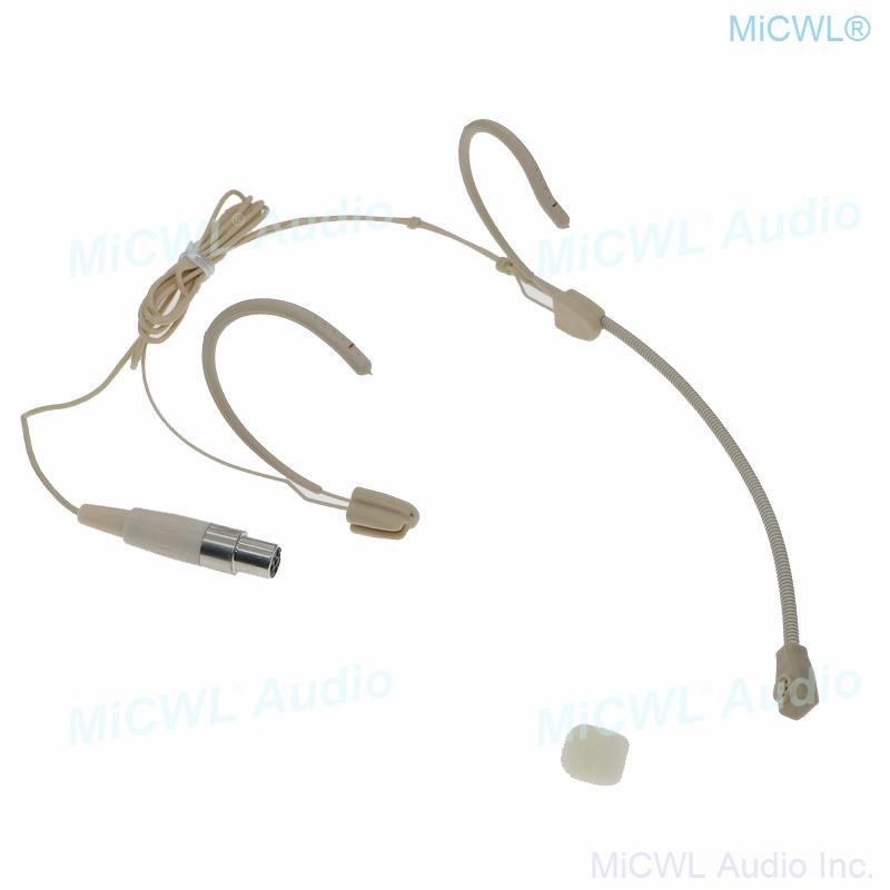 New Generation Unidirectional Earset Headset Microphone For Shure Wireless BeltPack Transmitter Cardioid Mic TA4F mini - MiCWL Audio Inc
