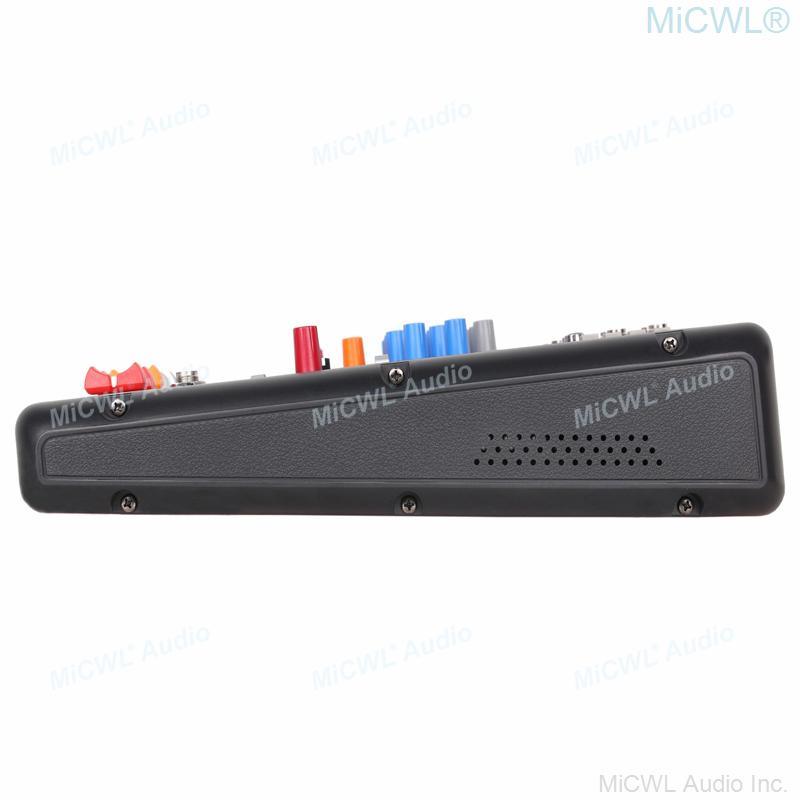 Pro Red 4 Channel Bluetooth Audio Mixer 4-Input 2-Bus XLR 3Pin DJ Live Sound Mixing Console with USB MP3 EQ 48V Phantom Power - MiCWL Audio Inc