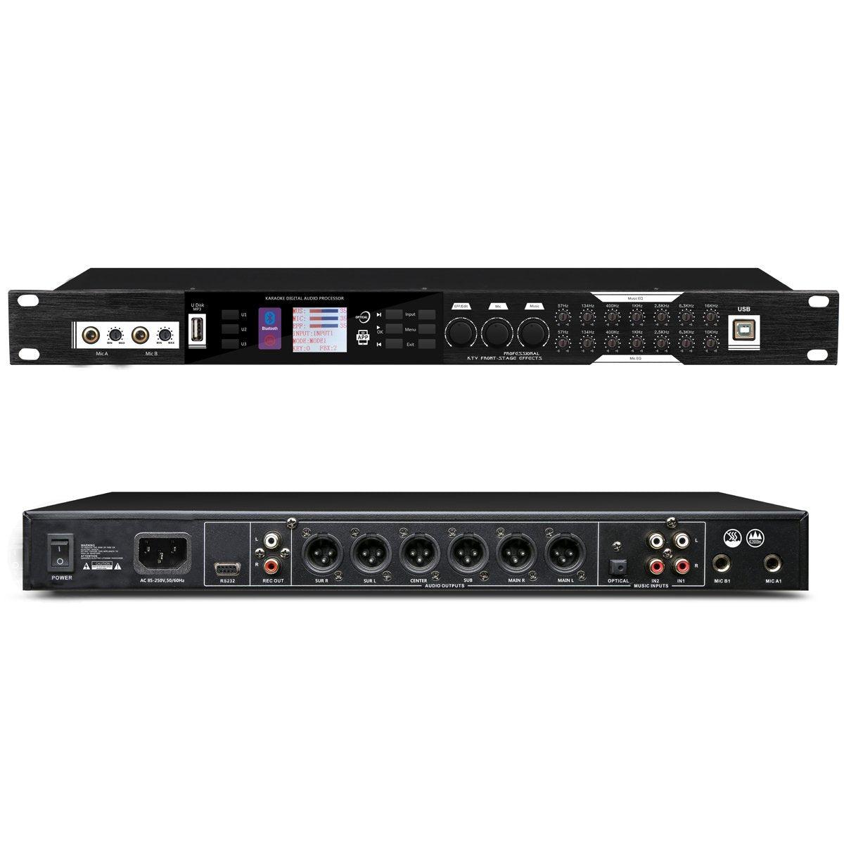 Pro KX-500 Digital Effector Processor Stage Studio 4 Microphone Input Bluetooth WiFi KX-200 Upgrade Version Laptop PC Software - MiCWL Audio Inc